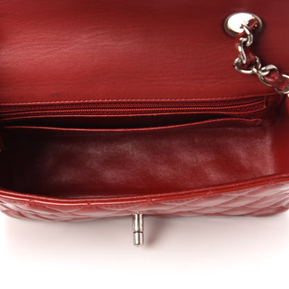 Chanel Patent Calfskin Quilted Mini Rectangular Flap Red 5 of 10
