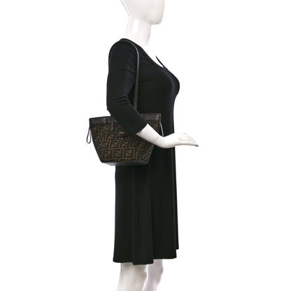 Fendi Fabric Jacquard Vitello Grace FF 1974 Mini Fendi Origami Tobacco Moro Ebano 3 of 13