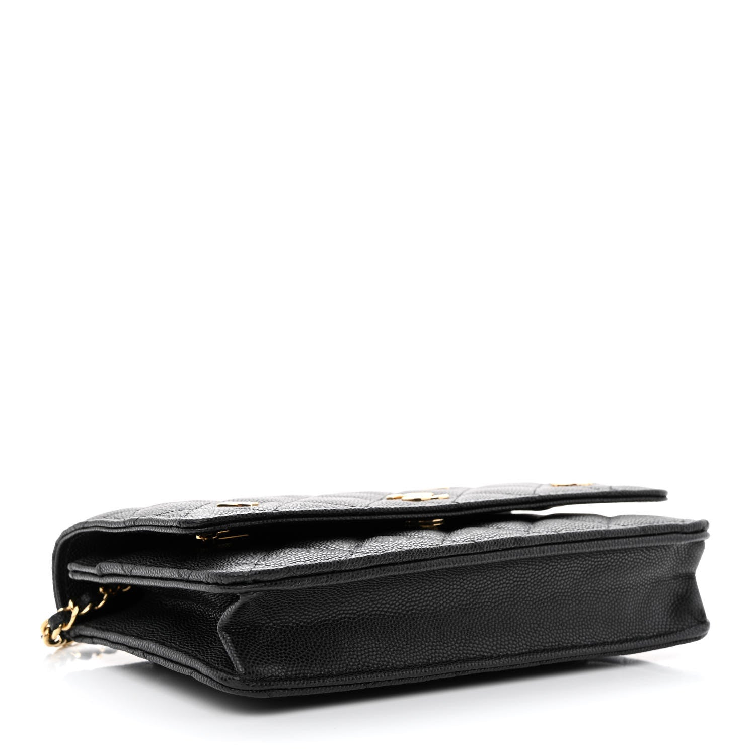 Chanel Caviar Quilted Enamel Coco Casino Wallet On Chain WOC Black 4 of 13