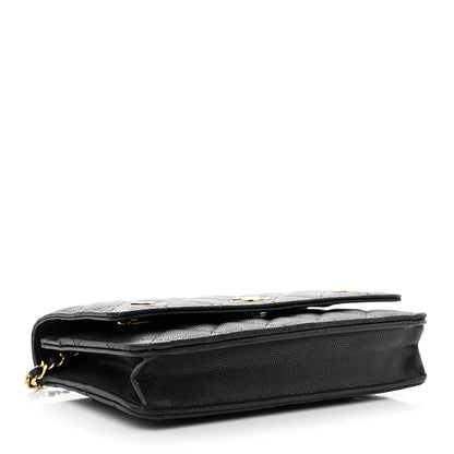 Chanel Caviar Quilted Enamel Coco Casino Wallet On Chain WOC Black 4 of 13