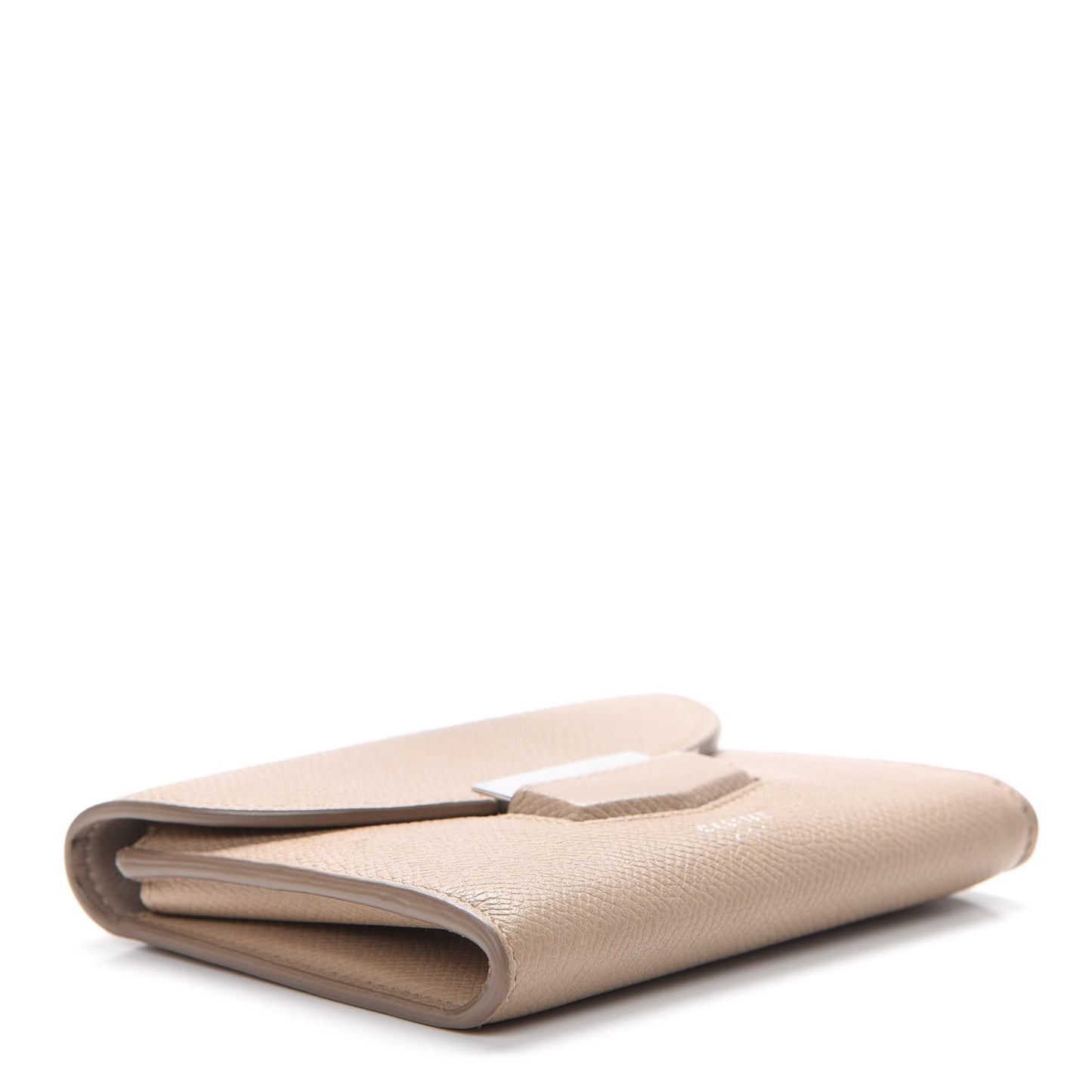 Grained Calfskin Small Trotteur Multifunction Flap Wallet Light Taupe