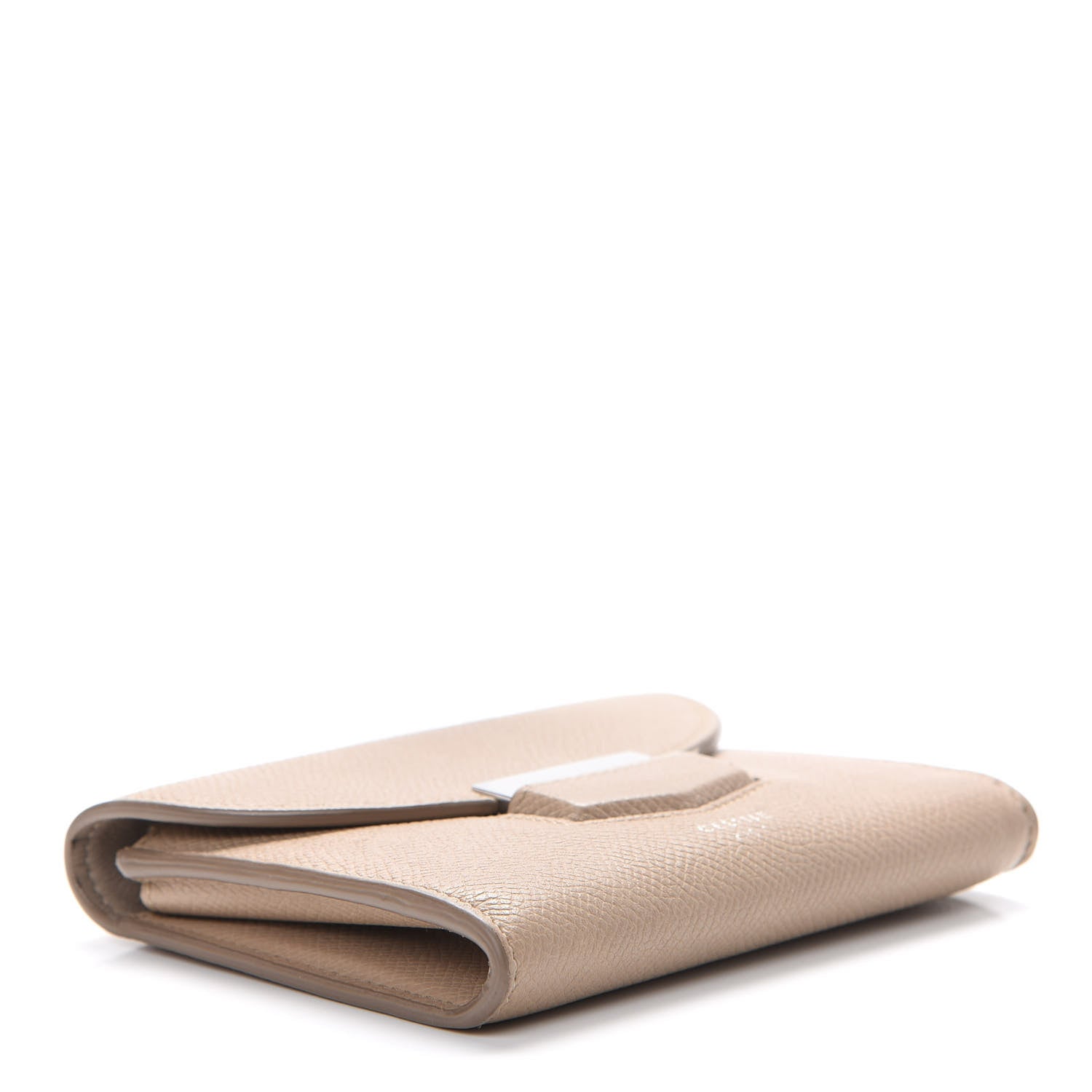 Celine Grained Calfskin Small Trotteur Multifunction Flap Wallet Light Taupe 3 of 9