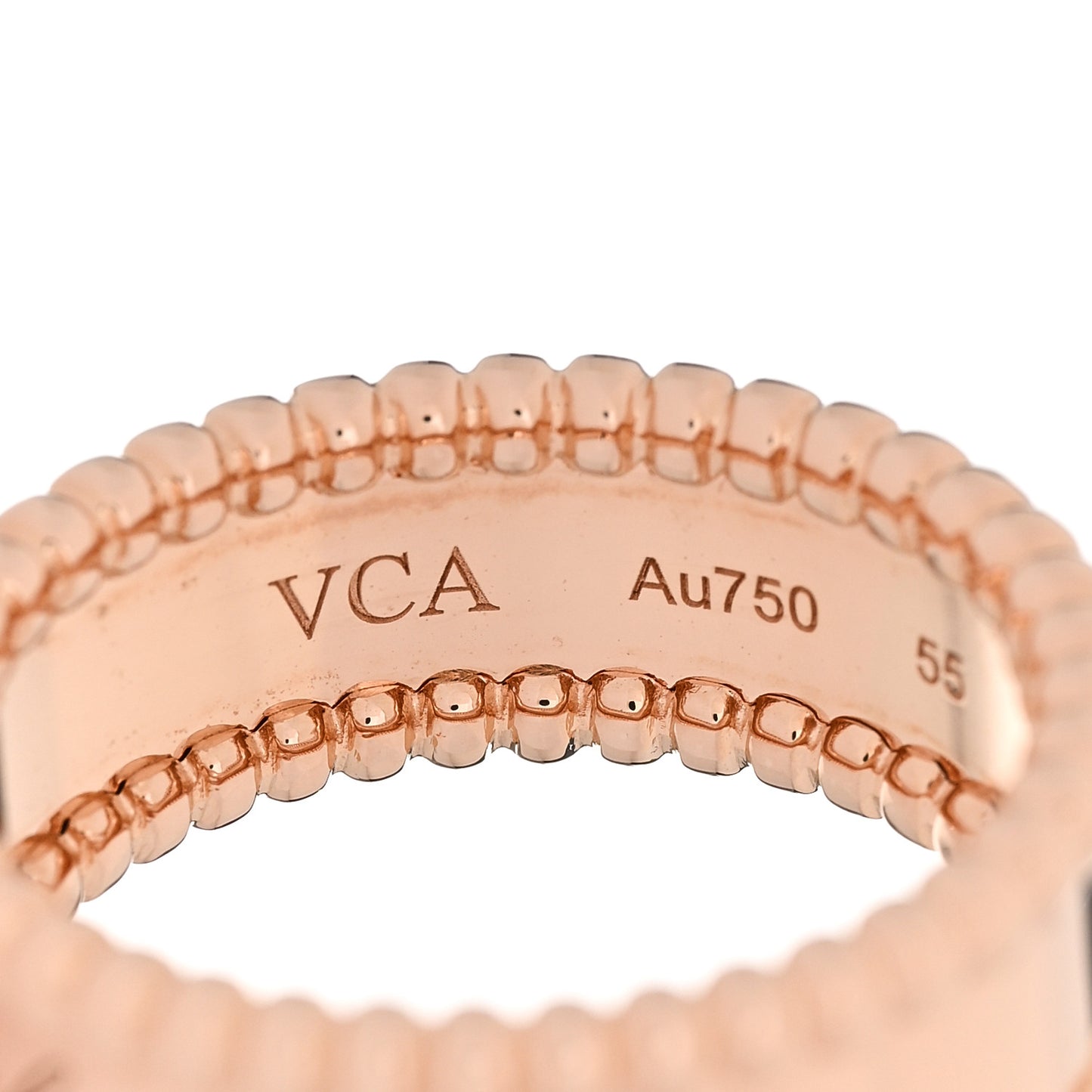 18K Rose Gold Perlee Signature Ring 55 7.25