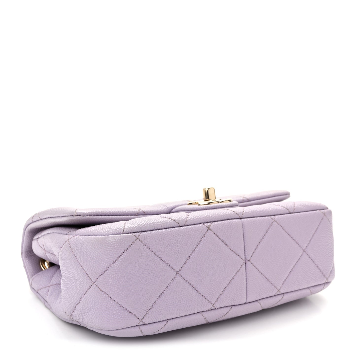 Caviar Quilted Funky Match Mini Flap Light Purple