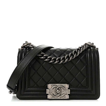 Chanel Lambskin Quilted Small Boy Flap Black 1 of 11