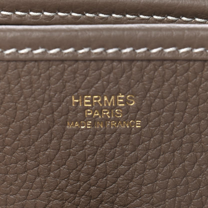 Hermes Taurillon Clemence Evelyne III PM Etoupe 5 of 8