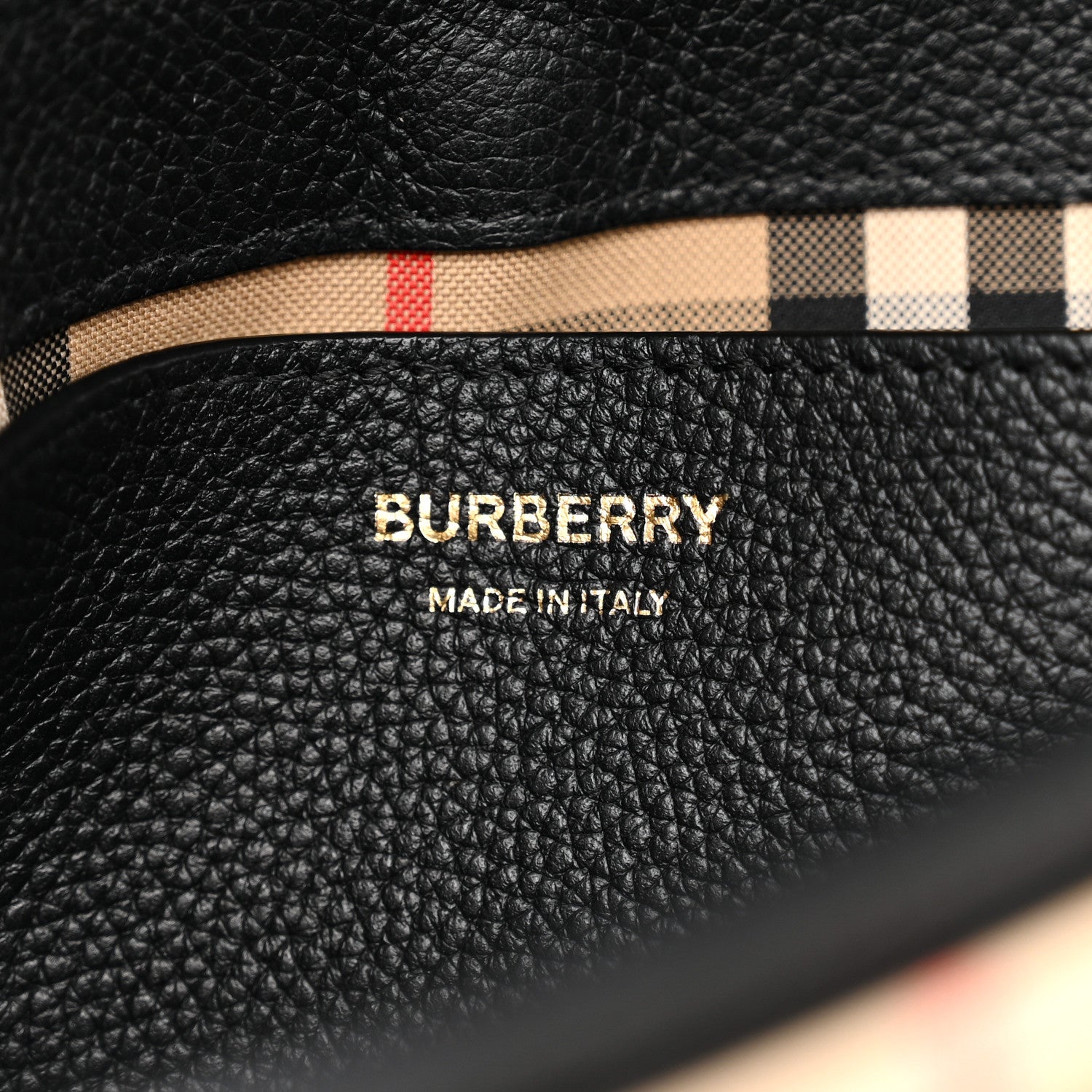 Burberry Grainy Calfskin Vintage Check Note Crossbody Bag Black 7 of 11