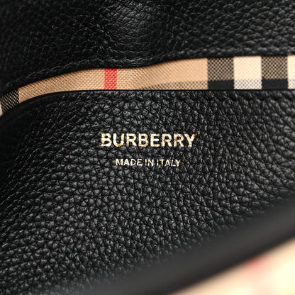 Burberry Grainy Calfskin Vintage Check Note Crossbody Bag Black 7 of 11