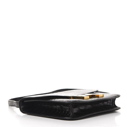 Hermes Shiny Porosus Crocodile Constance 23 Black 4 of 23