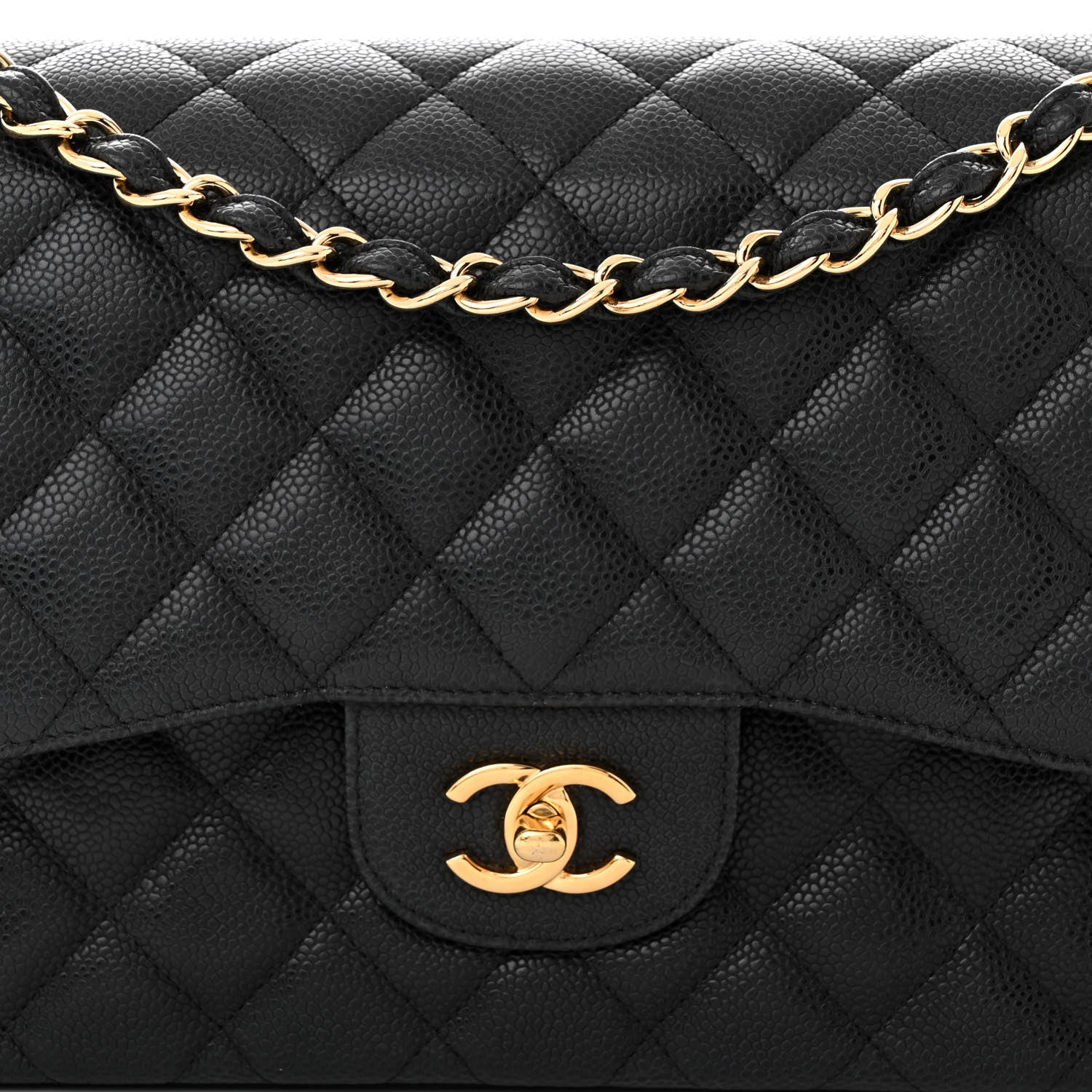 Chanel Caviar Quilted Jumbo Double Flap Black 8 of 11