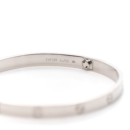 Cartier 18K White Gold LOVE Bracelet 21 2 of 8