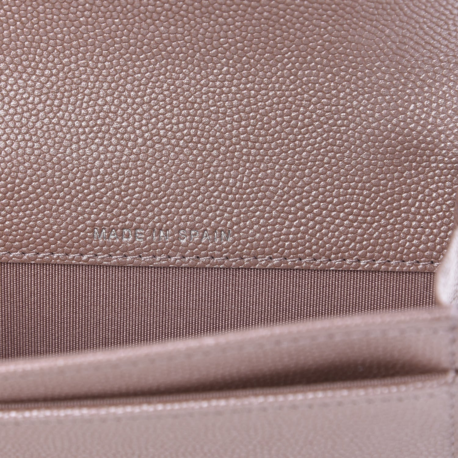 Chanel Metallic Caviar Chevron Quilted Vintage Mademoiselle Flap Card Holder Pink 7 of 11