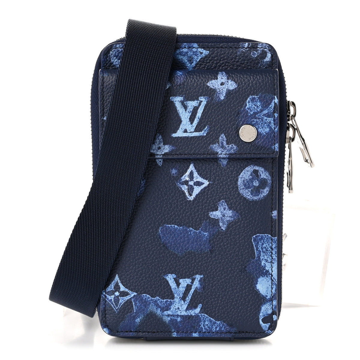 Louis Vuitton Monogram Ink Watercolor Phone Pouch Blue 1 of 10