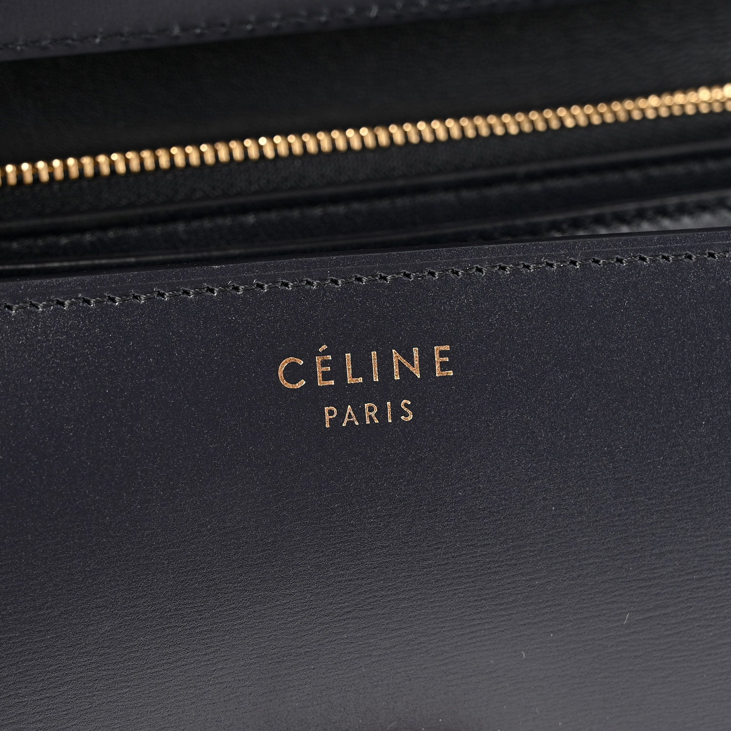 Celine Box Calfskin Medium Classic Box Flap Bag Navy 6 of 14