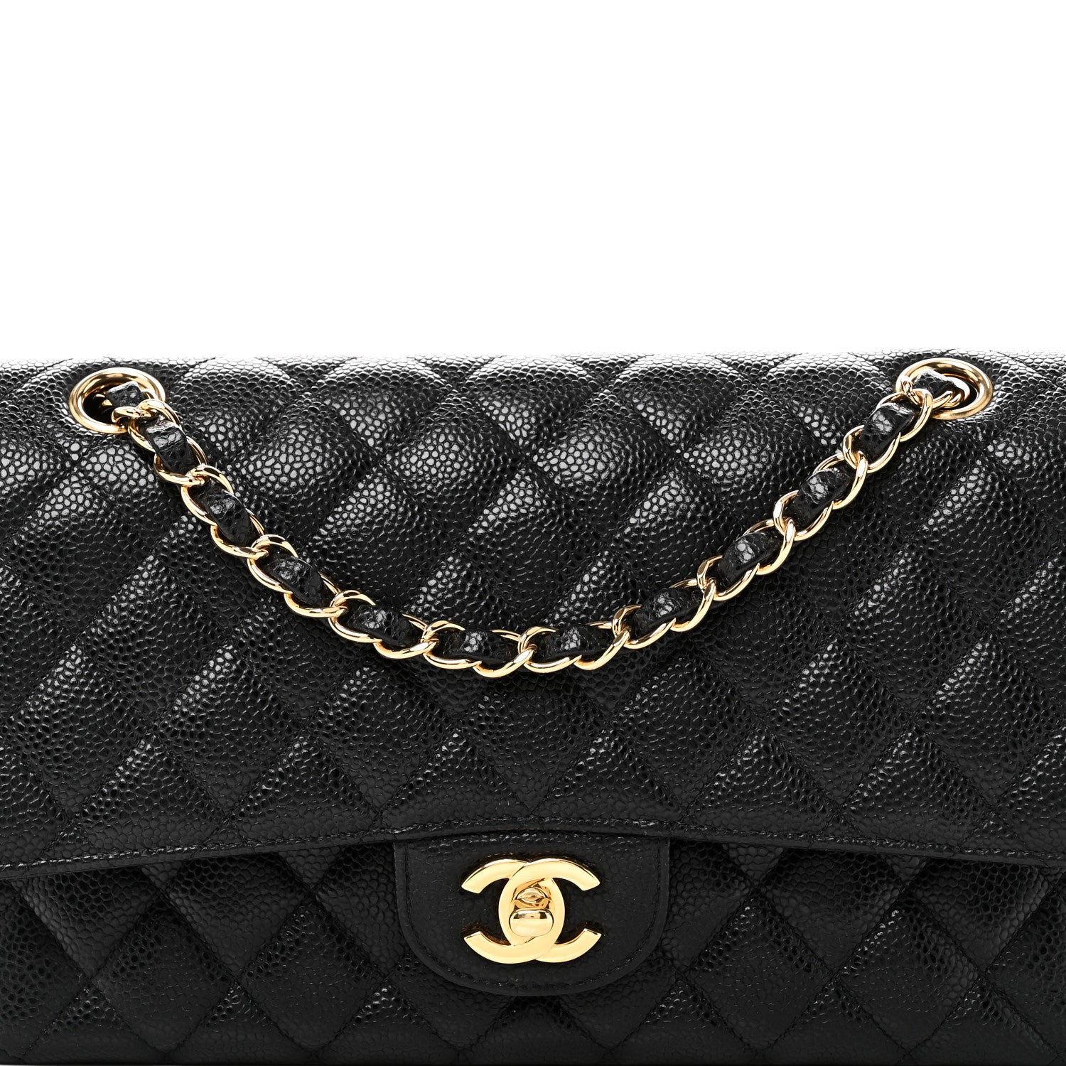 Chanel Caviar Quilted Medium Double Flap Black 7 of 10