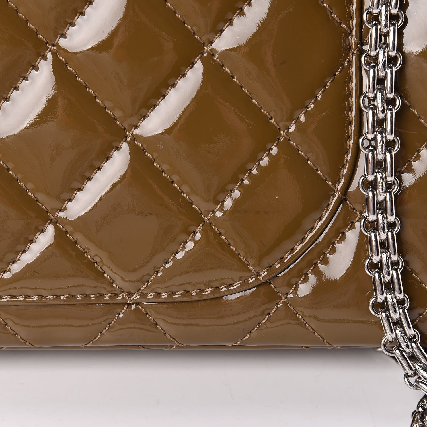 Chanel Patent Quilted 2.55 Reissue 227 Flap Taupe 19 of 21