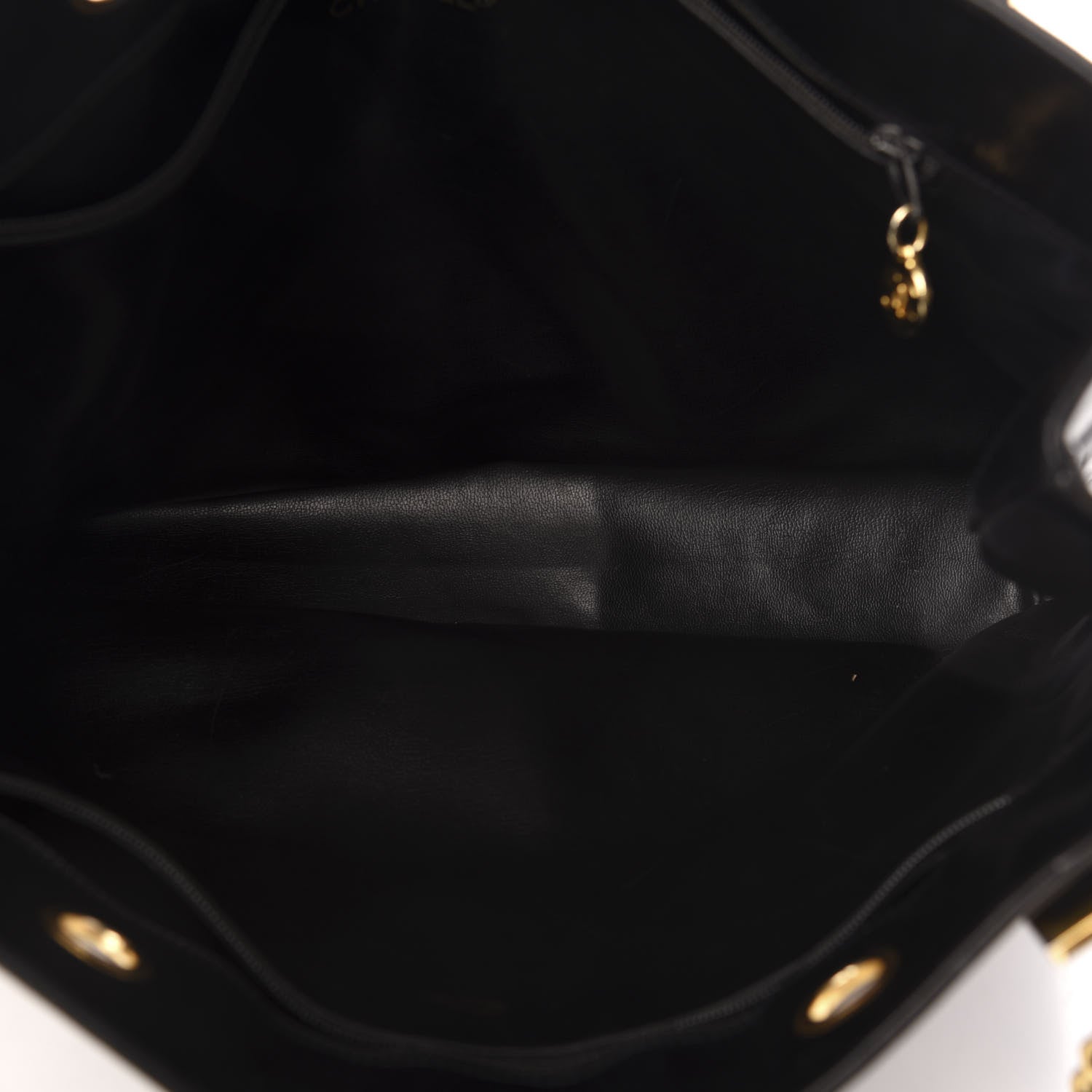 Chanel Lambskin Stitched Shopper Tote Black 5 of 13