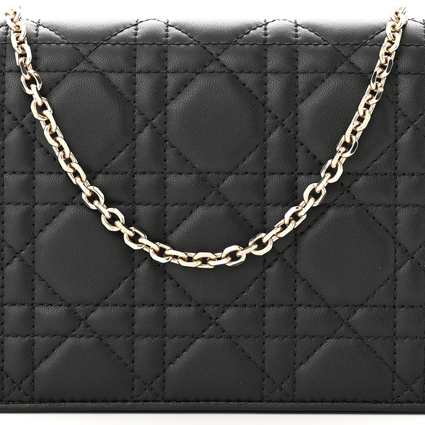 Lambskin Cannage Lady Dior Pouch Black
