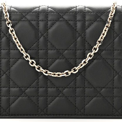 Christian Dior Lambskin Cannage Lady Dior Pouch Black 9 of 12