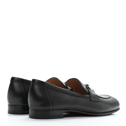 Hermes Goatskin Womens Paris Loafers 35 Black 4 of 9