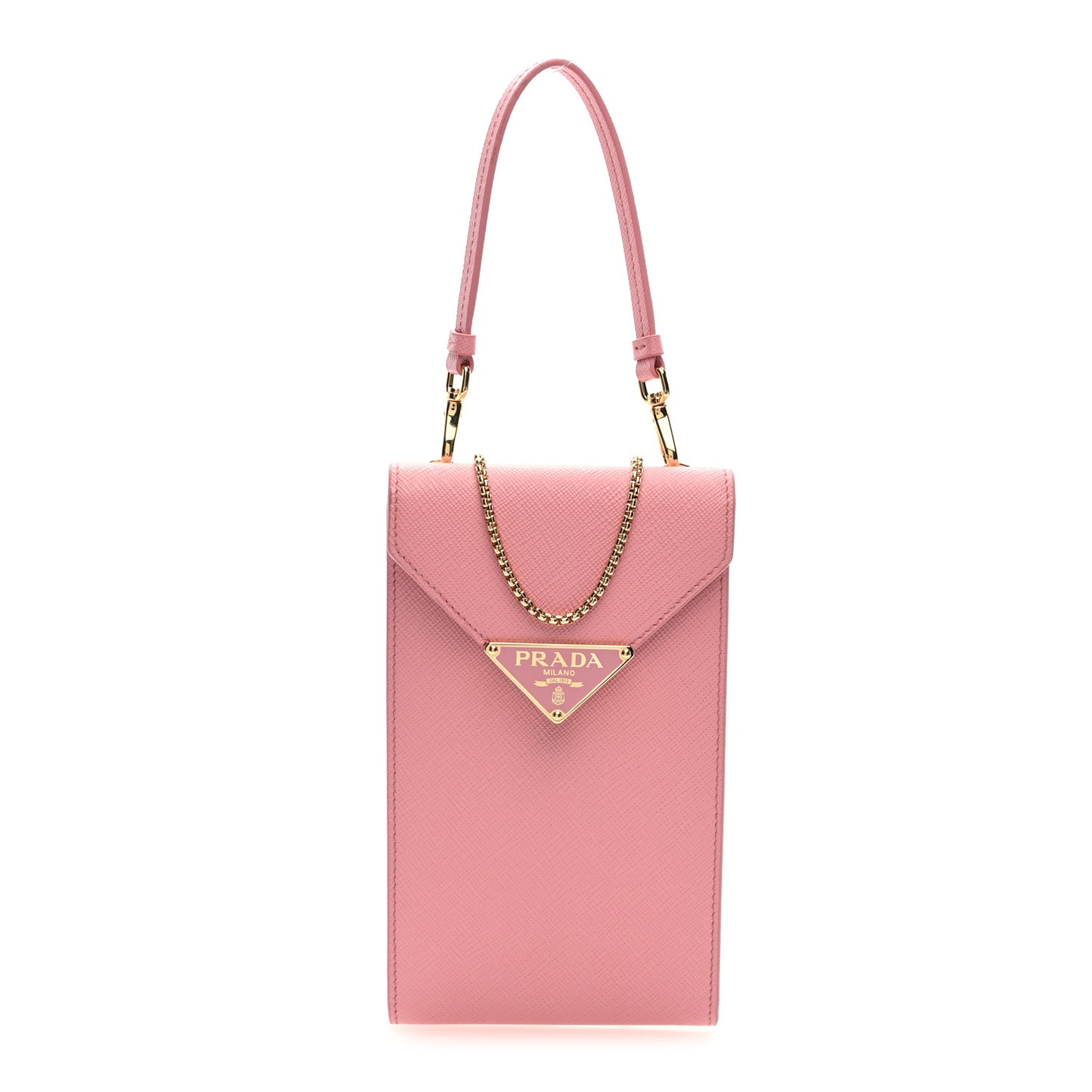 Saffiano Triangle Phone Case Crossbody Pouch Petalo