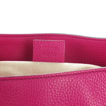Gucci Cellarius Calfskin Medium Soho Chain Shoulder Bag Bright Bouganville 7 of 7