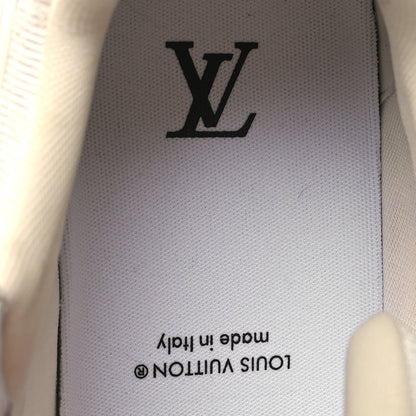 Louis Vuitton Calfskin Embossed Monogram Mens LV Trainer Sneakers 8.5 Fuchsia 8 of 9