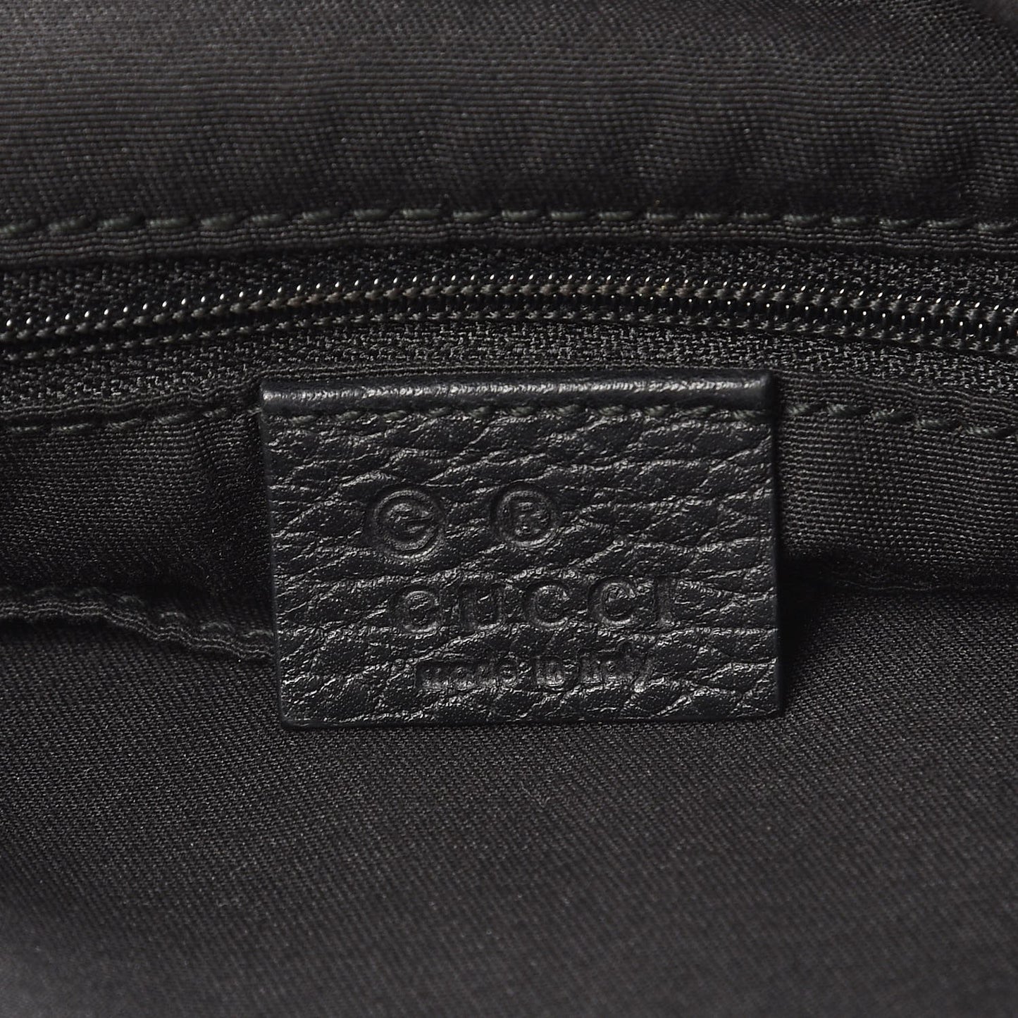 Nylon Monogram Medium GG Charm Dome Satchel Black