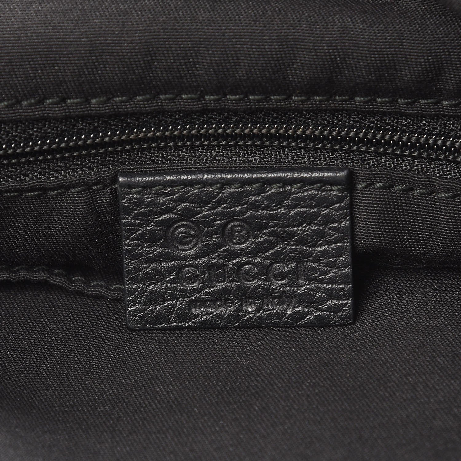 Gucci Nylon Monogram Medium GG Charm Dome Satchel Black 7 of 10