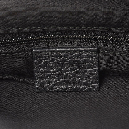Gucci Nylon Monogram Medium GG Charm Dome Satchel Black 7 of 10