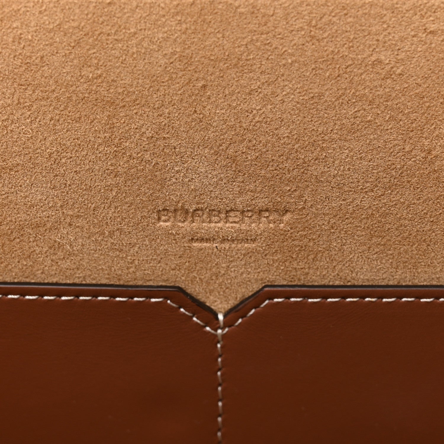 Burberry Soft Calfskin Small Pocket Tote Bag Tan 7 of 16