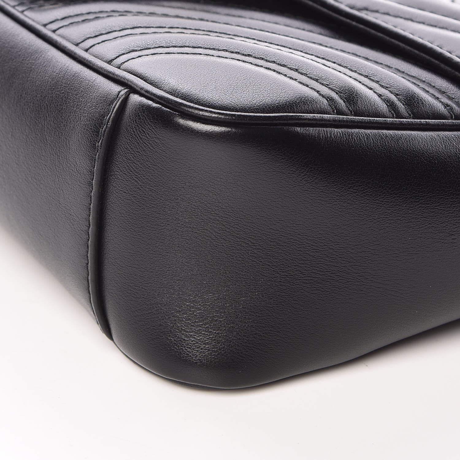 Gucci Calfskin Matelasse Small GG Marmont Shoulder Bag Black 10 of 10