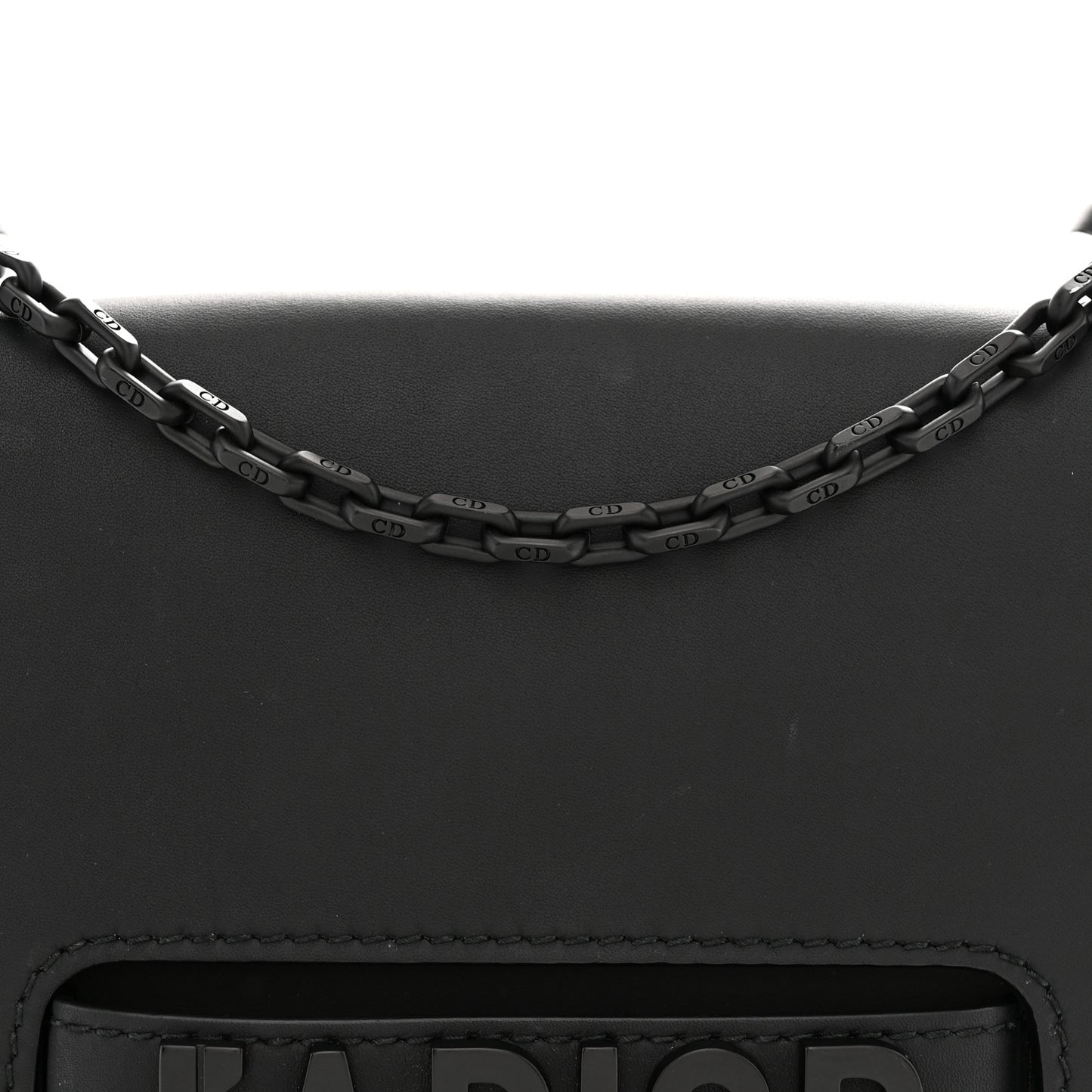 Ultra Matte Calfskin J'Adior Chain Flap Bag Black