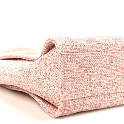 Chanel Lurex Boucle Small Deauville Tote Pink 9 of 10