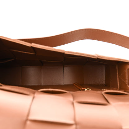 Bottega Veneta Lambskin Maxi Intrecciato Cassette Crossbody Bag Caramel 5 of 10
