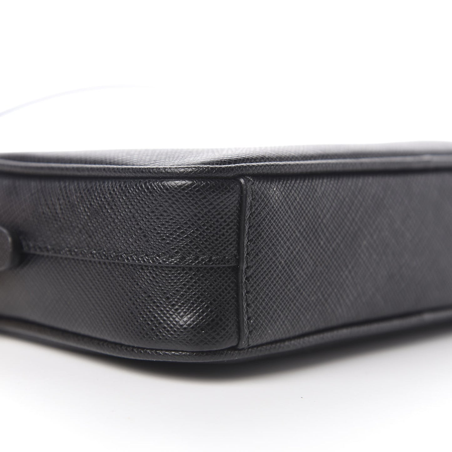 Saffiano Lux Small Camera Crossbody Bag Black