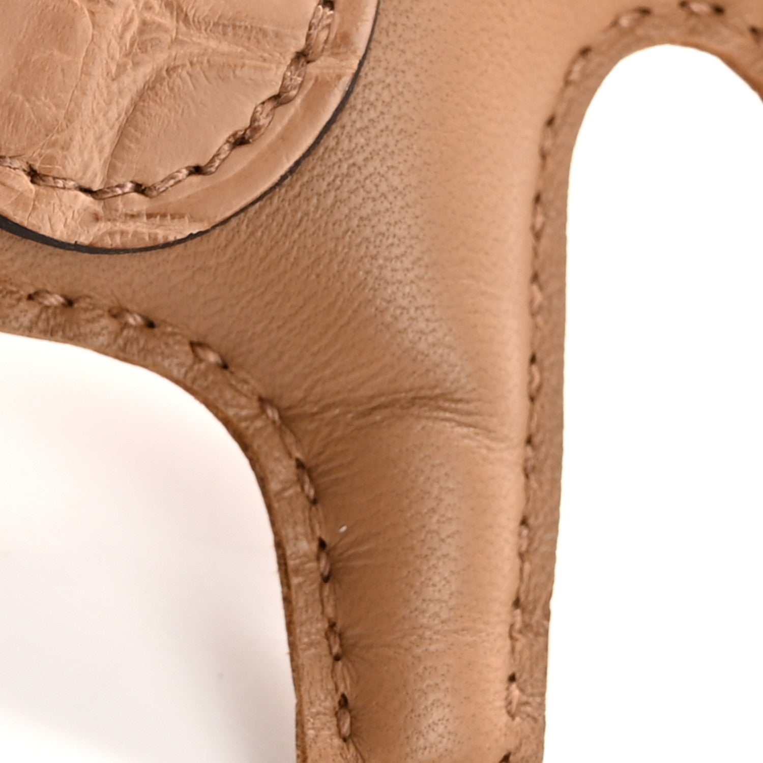 Hermes Milo Lambskin Matte Alligator Touch Grigri Rodeo Pegase Horse Bag Charm Chai 5 of 5