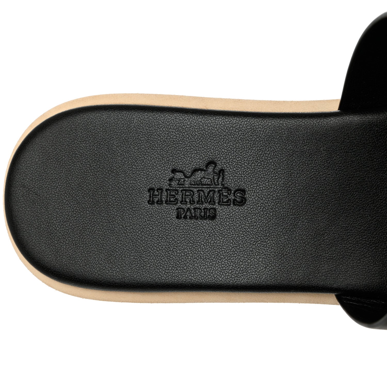 Hermes Calfskin Cork Eze 30 Sandals 38 Black 7 of 10