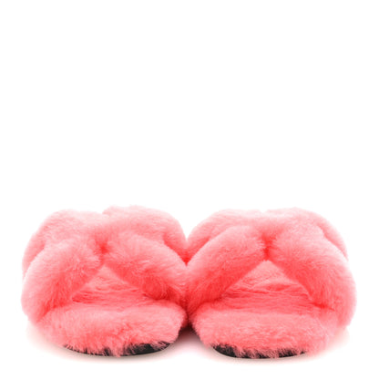 Hermes Woolskin Oran Sandals 36.5 Rose Du Desert 3 of 9