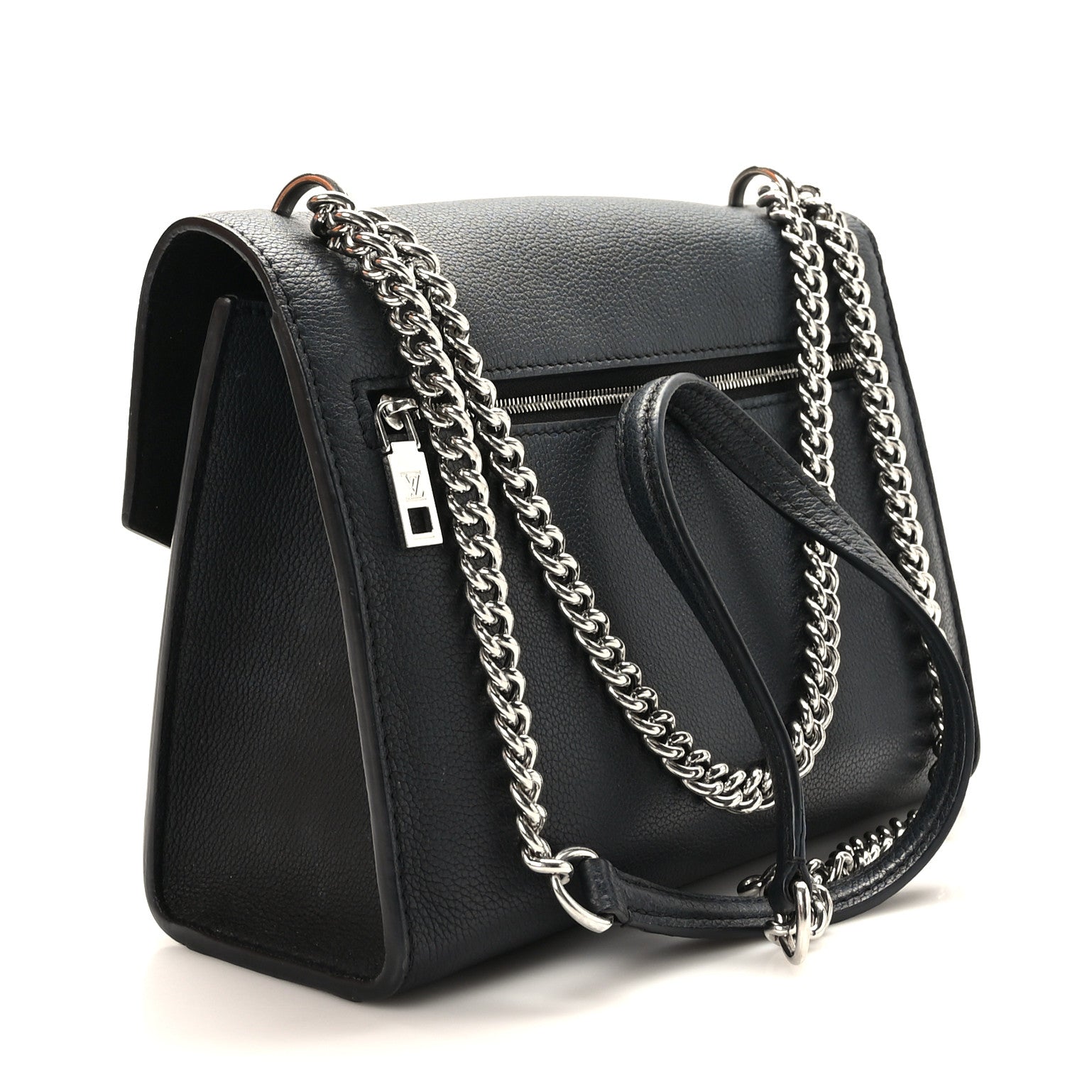 Louis Vuitton Soft Calfskin My Lockme Chain Bag BB Black 3 of 10