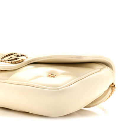 Gucci Calfskin Matelasse Double G Studs Mini Torchon GG Marmont Shoulder Bag White 11 of 11