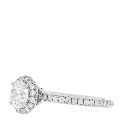 Harry Winston Platinum Diamond .57ct The One Round Brilliant Micropave Engagement Ring 47 4 4 of 6