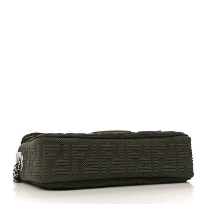 Fendi Technical Fabric FF Midi Chain Baguette Oliva 4 of 9