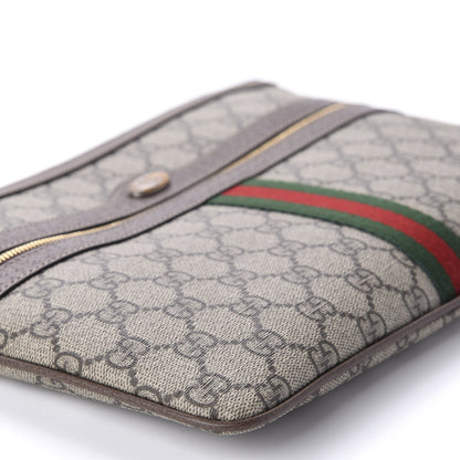 Gucci GG Supreme Monogram Large Ophidia Pouch Clutch Brown 6 of 10