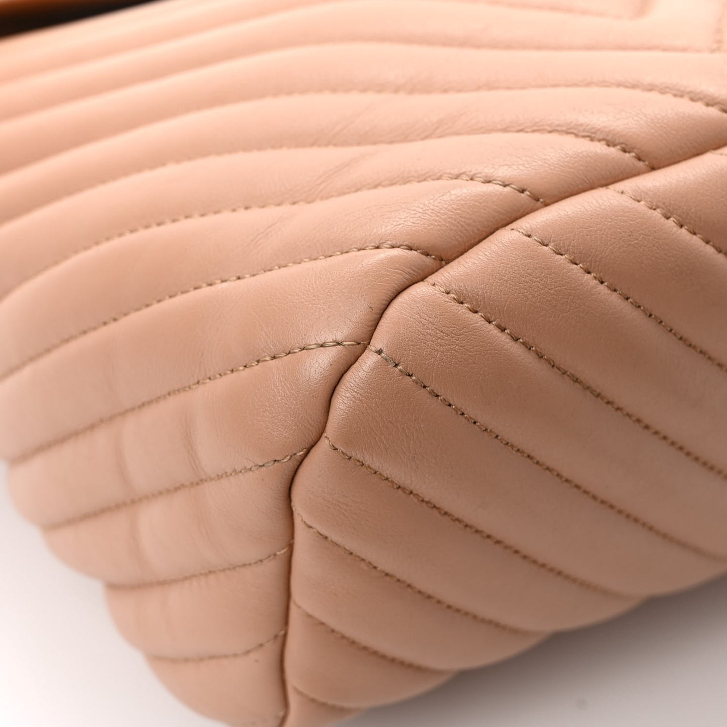 Calfskin Chevron Quilted Small Urban Spirit Backpack Beige
