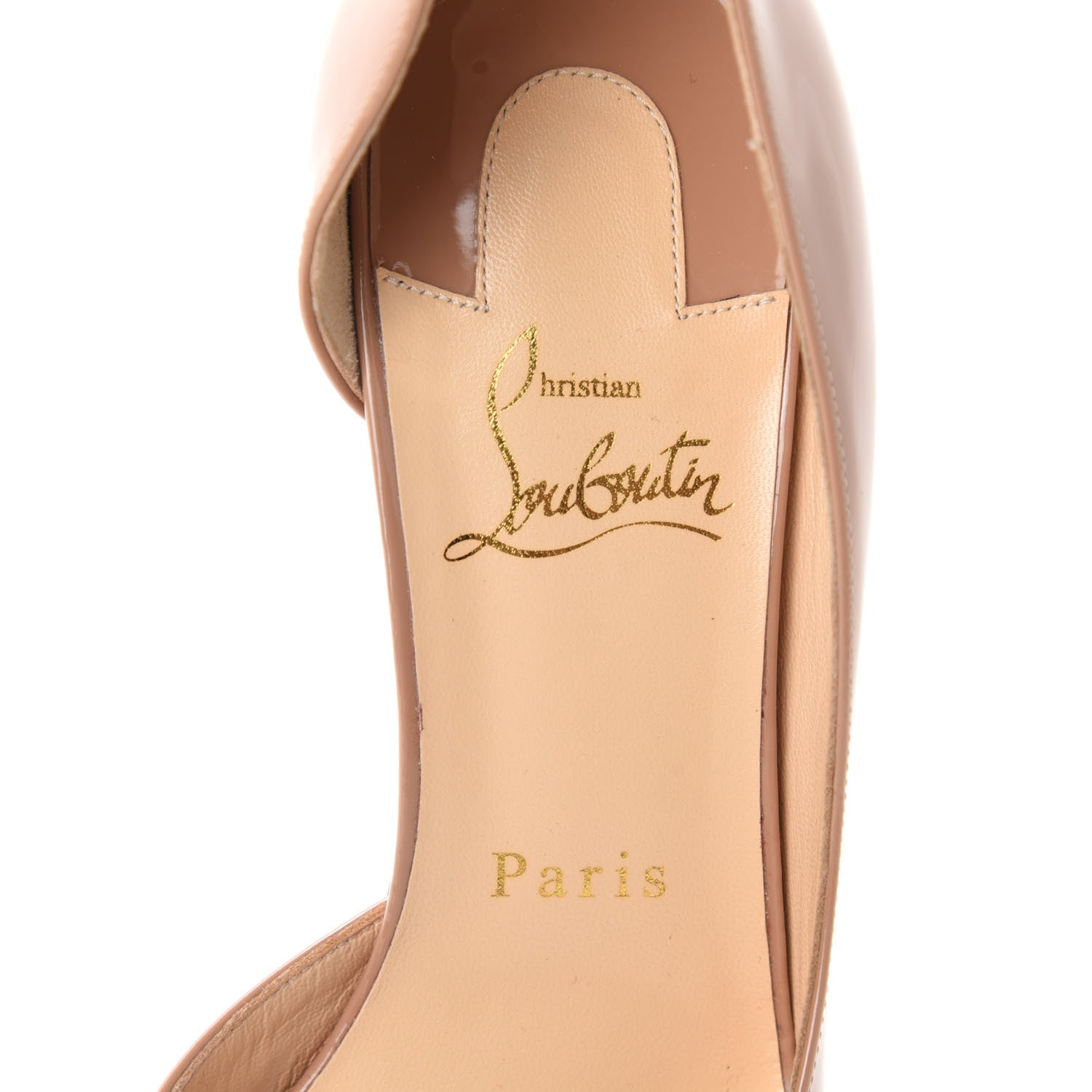 Christian Louboutin Patent Iriza 70 Pumps 36.5 Nude 7 of 8