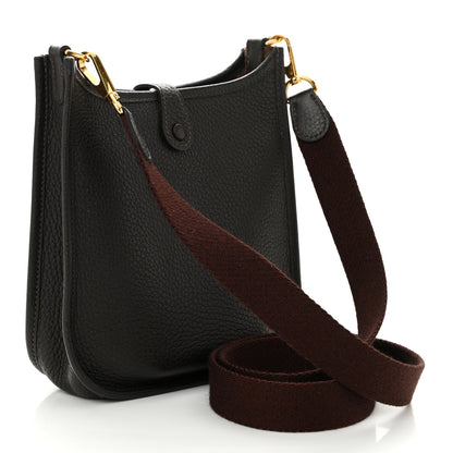 Hermes Taurillon Clemence Evelyne TPM Ebene Rouge Sellier 3 of 10