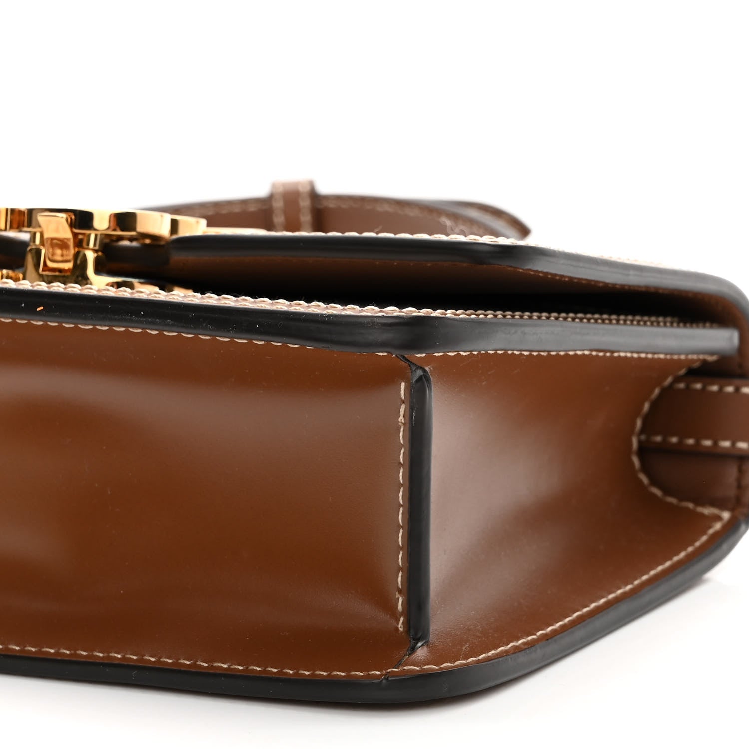 Burberry Canvas Calfskin Mini TB Bag Natural 9 of 9