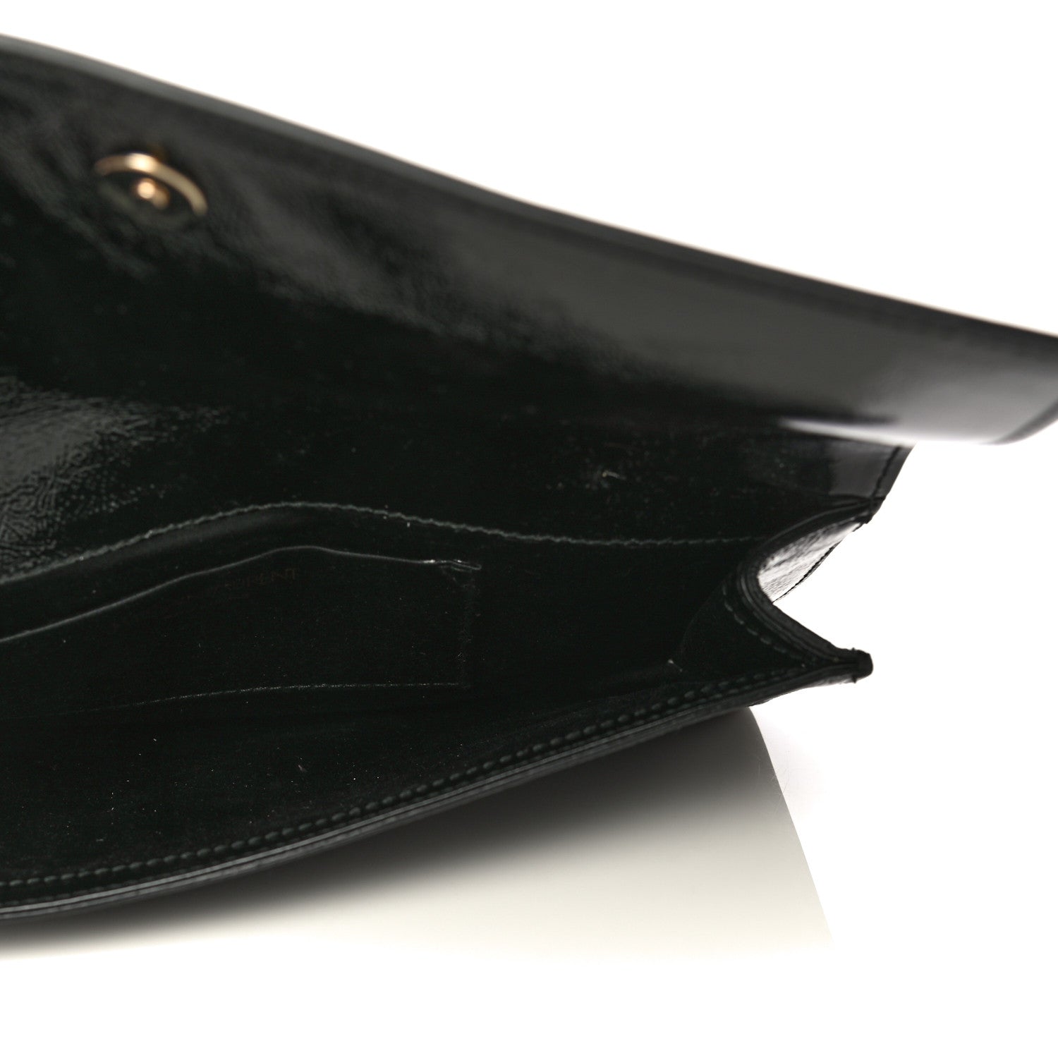 Saint Laurent Textured Patent Monogram Small Belle De Jour Clutch Black 5 of 12