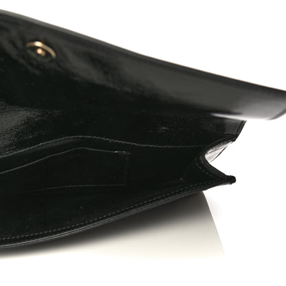 Saint Laurent Textured Patent Monogram Small Belle De Jour Clutch Black 5 of 12